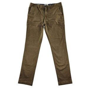 Jack & Jones Chinos Mens 32 Olive Brown Slim Fit Marco Cotton Blend Pants